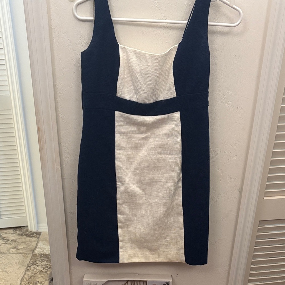 Lauren Ralph Lauren Black and Cream Mini Dress